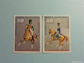 Selos: GUINEA ECUATORIAL - UNIFORMES - CABALLERIA MILITAR - CABALLERIA LIGERA - REINO DE BAVIERA Y PRUSIA.